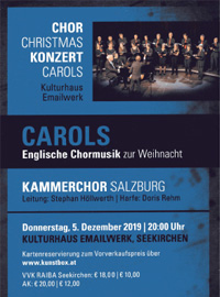 Carols Kammerchor Salzburg Englische Chormusik zur Weihnacht