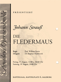 Die Fledermaus von Johann Strauß - Dirigent Stephan Höllwerth Salzburg