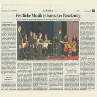 Rezension - Dirigent Stephan Höllwerth - Festliche Musik in barocker BEsetzung